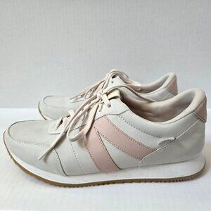 Kizik Shoes Womens 11 Milan Hands Free Comfort Sneakers Bone / Pink